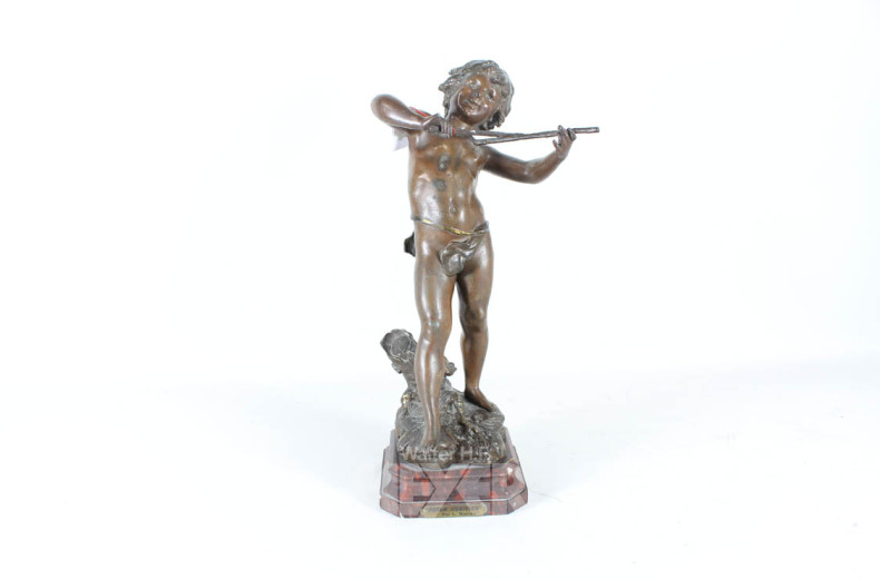 Metallstatuette ''bez. Futur Musicien''