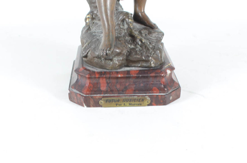 Metallstatuette ''bez. Futur Musicien''