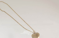Halskette, 585er GG, mit Herzanhänger,