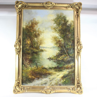 Gemälde ''Waldausflug mit Seeblick''