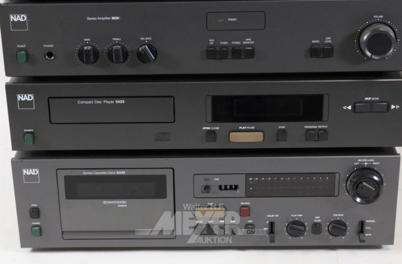 HiFi-Anlage NAD, 4-teilig bestehend aus: