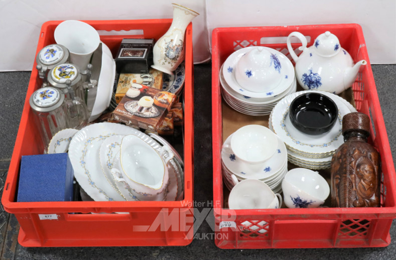 Konvolut bestehend aus: Teeservice,