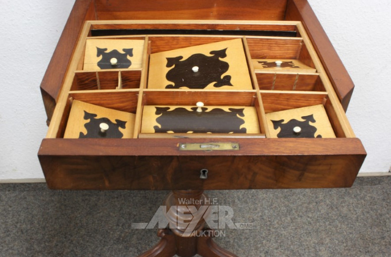 Nähtisch, Mahagoni,