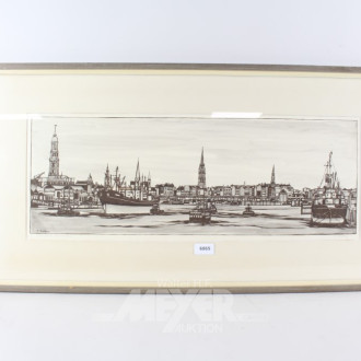 Grafik ''Hafen Hamburg''