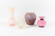 4 Glasvasen versch. farbig