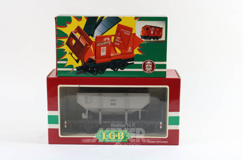 2 Waggons LGB, 94008 u. 4141