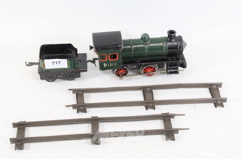 alte Lokomotive mit Tender ''BING''