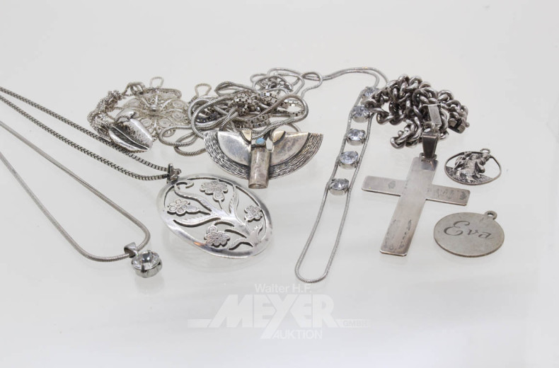 Konvolut Silberschmuck, ca. 150g: