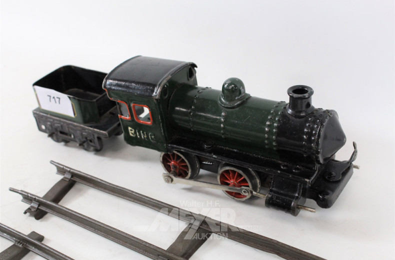 alte Lokomotive mit Tender ''BING''