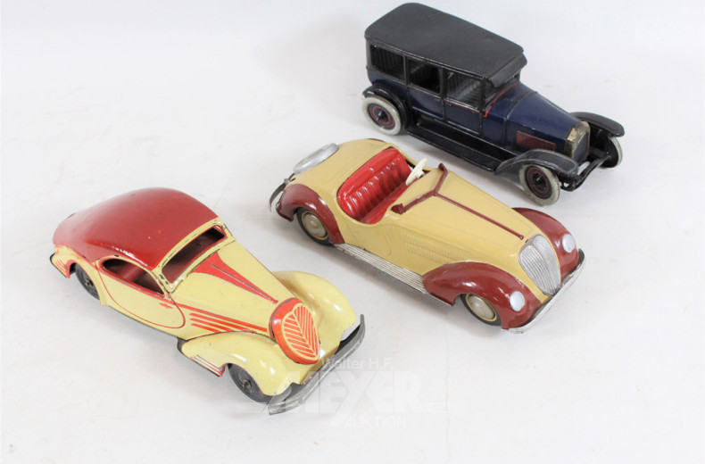 6 alte gr. Modellautos