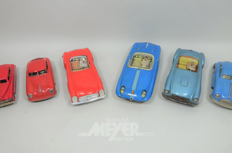 6 alte gr. Modellautos