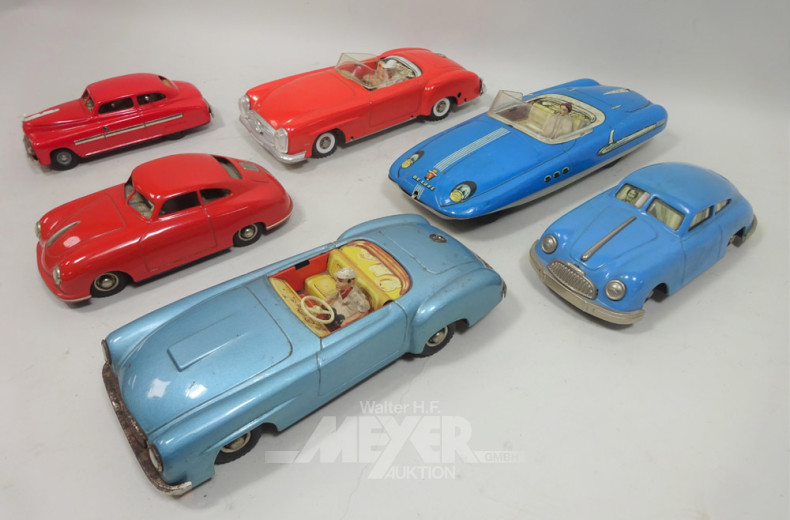 6 alte gr. Modellautos