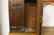 kl. Wandschrank mit Schnitzwerk, Eiche,