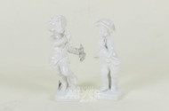 2 kl. Porz.-Figuren KPM, weiß,