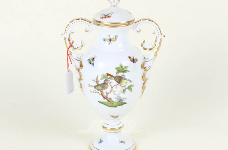 Porz.-Deckelvase HEREND,
