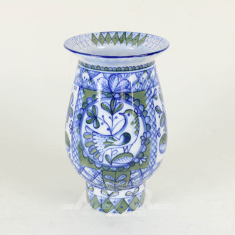 Porz.-Vase LENINGRAD, blaues Dekor