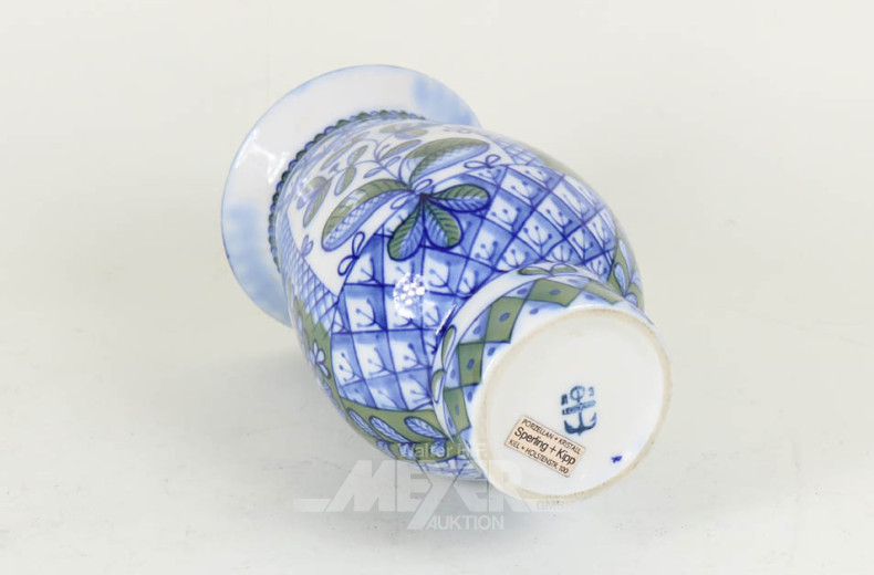 Porz.-Vase LENINGRAD, blaues Dekor