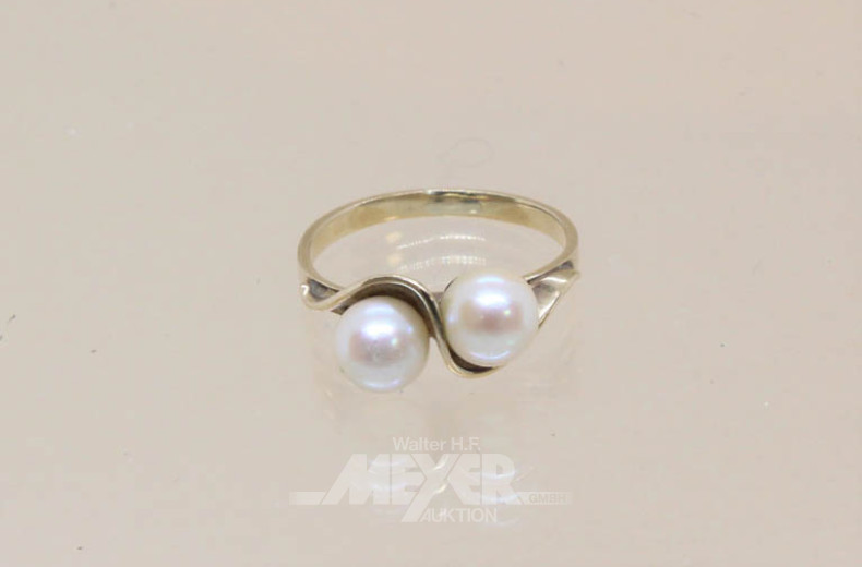 Damenring, 333er GG, besetzt mit