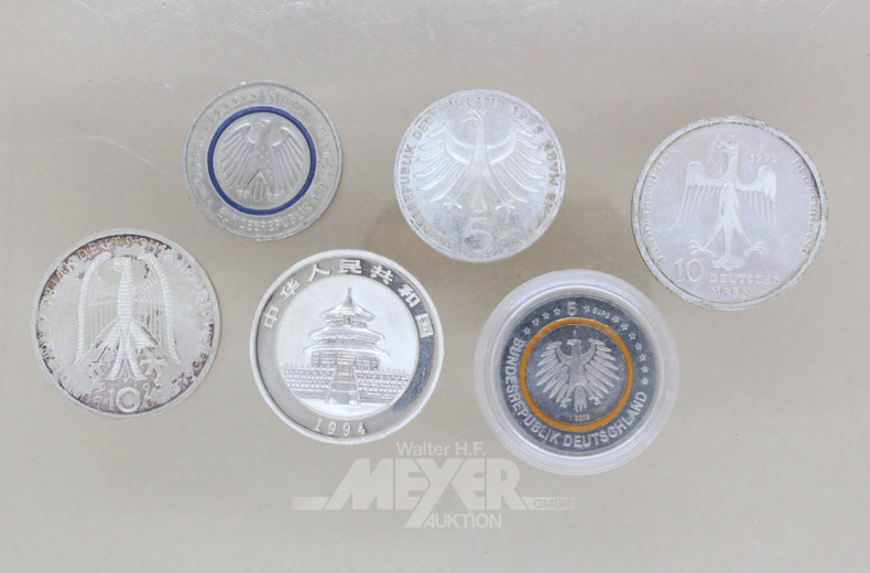 Posten Gedenkmünzen, bestehend aus:
