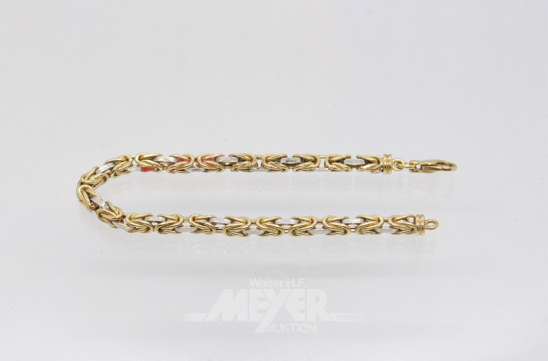 Armband, 585er GG, ca. 8 g.