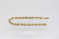 Armband, 585er GG, ca. 8 g.
