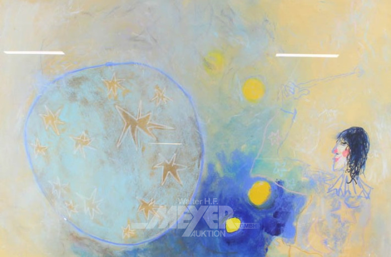 Pastellzeichnung ''Pierrot'',