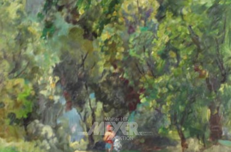 2 Gemälde, ''Winterlandschaft; Frühling'',