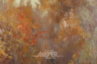 2 Gemälde, ''Herbst; Winterwald'', r.u.sign.