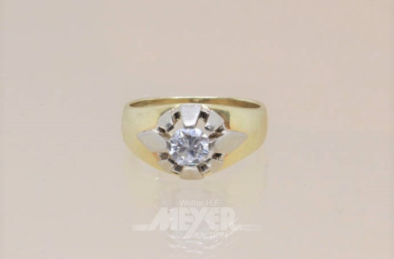 Ring, 585er GG, besetzt mit einem