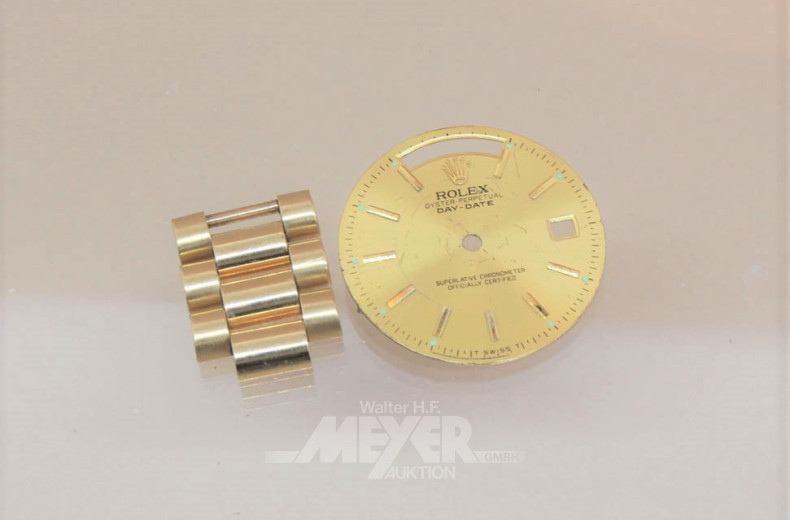 Uhrenarmbandelement u. Uhrenzifferblatt