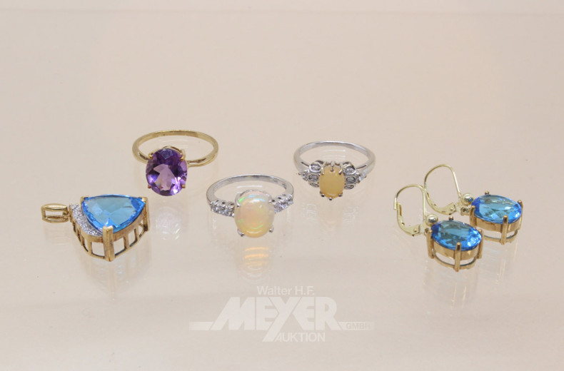 Konvolut GG-Schmuck, 375er, best. aus: