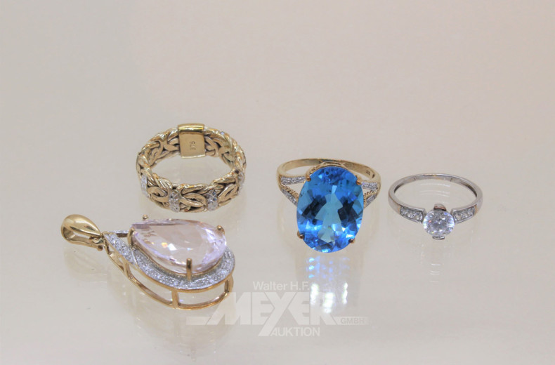 Konvolut GG-Schmuck, 585er und 375er: