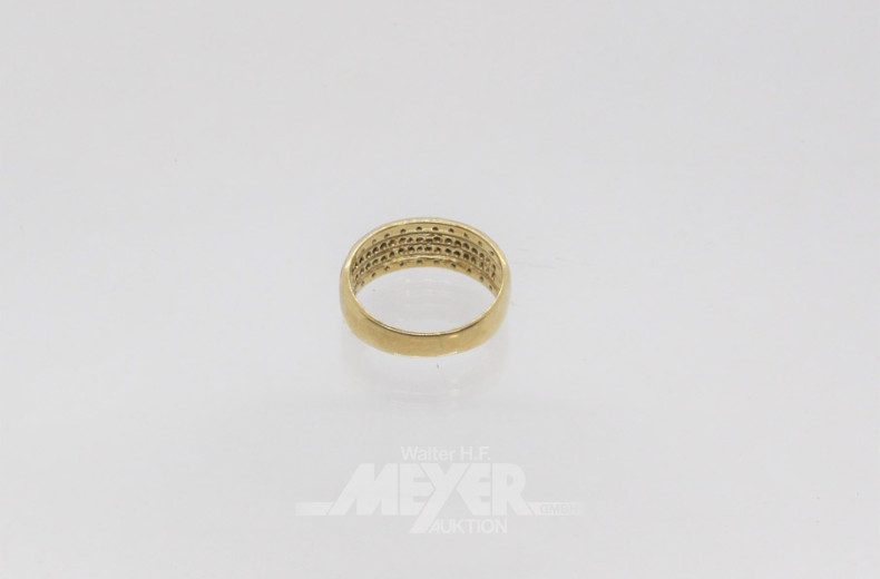 Damenring, 375er GG, besetzt mit