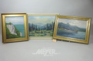 3 Gemälde ''Rügen/Gebirgslandschaft/