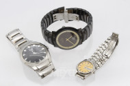 3 versch. Armbanduhren, 1 Taschenuhr
