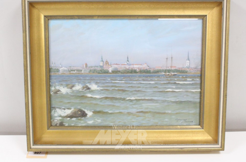 Aquarell ''Ansicht von Tallin''