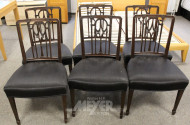 6 Stühle Ende 19 Jh., Mahagoni,