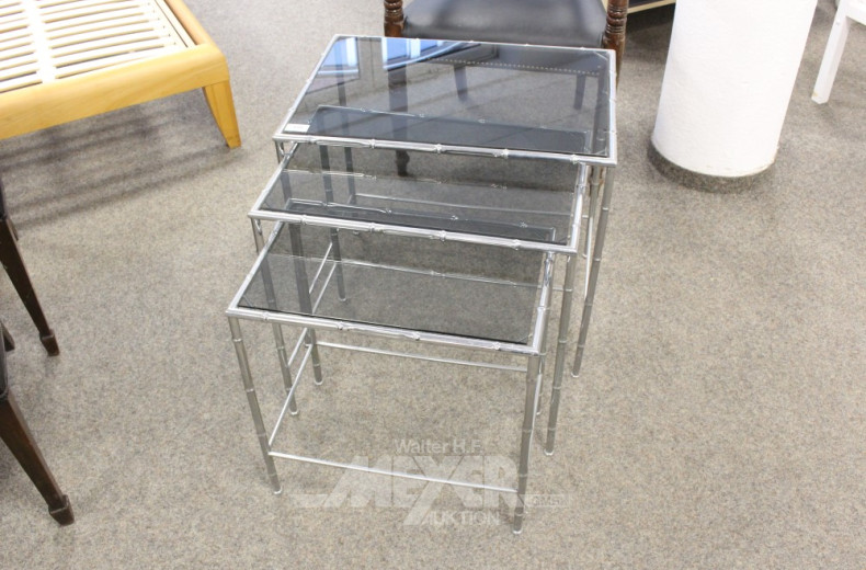 Dreisatztisch, Chromgestell in