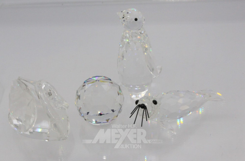 Posten Kristall-Figuren SWAROWSKI,