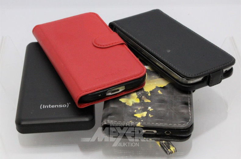 3 Smartphones, 3 Powerbanks, Musik-Player,