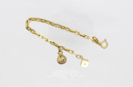 Armband, 585er GG mit 2 Anhängern,