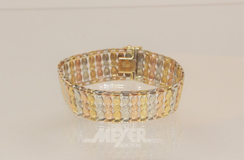 Armband, 750er GG/WG/RG,