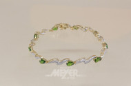 Armband, 585er GG, besetzt mit