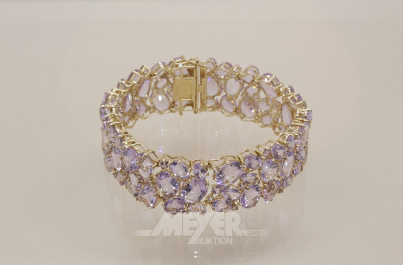 Armband, 585er GG, besetzt mit