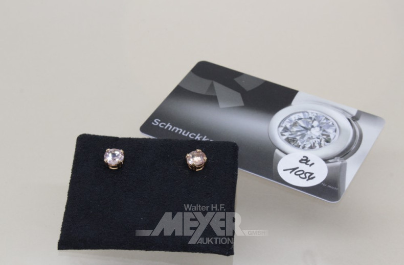 Paar Ohrstecker, 750er Roségold,