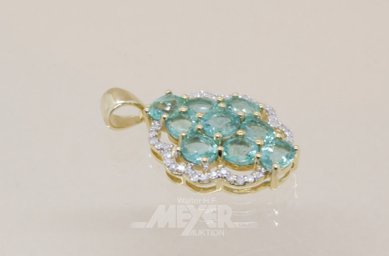 Anhänger, 375er GG, besetzt mit