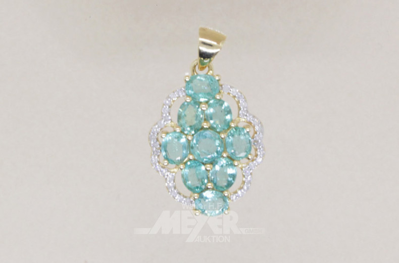 Anhänger, 375er GG, besetzt mit