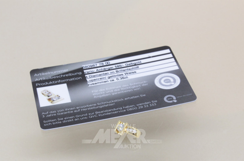 Vario-Anhänger, 585er GG, besetzt mit