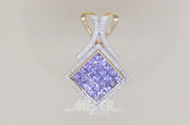 Anhänger, 585er GG, besetzt mit