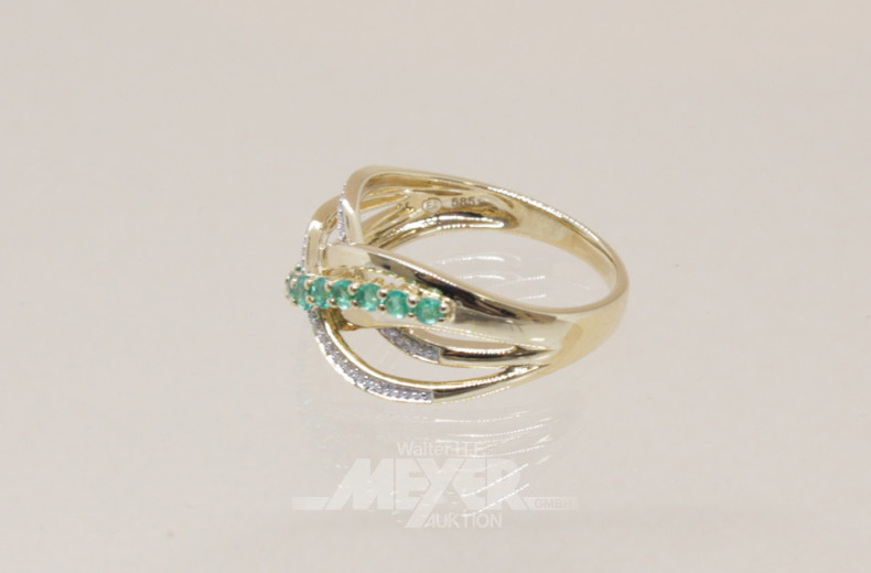 Ring, 585er GG, besetzt mit